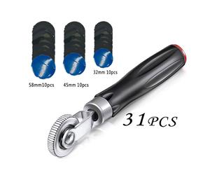 Kit Riparazione Pneumatici Professionale 30 Pz Patch Gomma Correzione Rapida ed