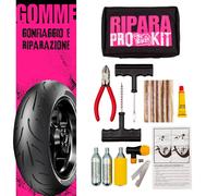 Kit riparazione Tubeless con Cartuccia Co2