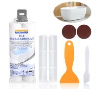 Kit Riparazione Vasca da Bagno Bianco 100 g, Ripara Ceramica Lavandino, Riparazione Piatto Doccia, Kit Smalto Vasca da Bagno, Kit di Riparazione Crepe Vasca da Bagno, per Graffi, Crepe