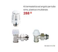 Kit riqualificazione valvola+detentore+testa termostatica ANGOLO 1/2" rame/multi