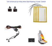 Kit riscaldatore per seggiolino auto integrato universale 12V adatto per 2 posti cuscinetti riscaldanti in filo di lega 3 livelli sistema di interruttori quadrati riscaldati a doppio controllo