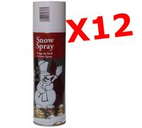 Kit Risparmio 12 Bombolette da 600 ml Neve Spray Artificiale Decorazioni Natale