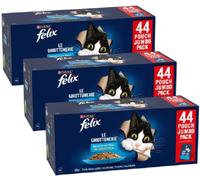 Kit Risparmio 132x85G Felix Cat Ghiottonerie Multipack Mix di Gusti MIX PESCE