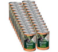 Kit Risparmio 24x400G Monge Dog Bwild JUNIOR ANATRA E ZUCCA
