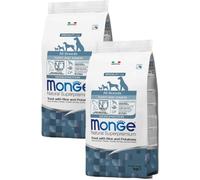Kit Risparmio 2x12KG Monge Natural Superpremium Puppy e Junior Trota 2X12KG