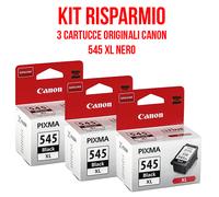 KIT RISPARMIO - 3 CARTUCCE ORIGINALI CANON PG545XL NERA - ALTA CAPACITÀ 545XL