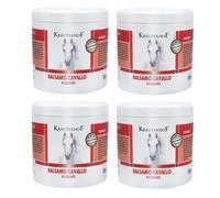 Kit Risparmio 4 Balsamo Cavallo Rosso 500ml Gel Riscaldante Muscolare Krauterhof
