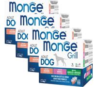 Kit Risparmio 48x100G Monge Dog Grill Busta SALMONE AGNELLO MAIALE