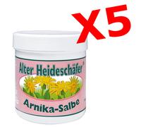Kit Risparmio 5 barattoli da 100 ml Alter Heideschafer Arnika-Creme Crema Arnica