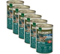 Kit Risparmio 6x400G Real Nature Wilderness Cat ADULT CINGHIALE CON ANATRA E RENNA