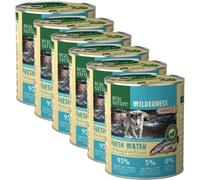Kit Risparmio 6x800G Real Nature Wilderness Dog ARINGA CON SALMONE E ANATRA