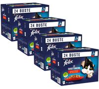 Kit Risparmio 96x85G Felix Le Ghiottonerie Cat Busta Multipack MIX CARNE