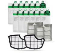 Kit Risparmio Compatibile Folletto VK140 - 12 Sacchetti + 12 Profumi + 2 Griglie Filtri, Ricambi Aspirapolvere 100% Compatibili