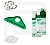Kit Risparmio Compatibile Folletto VK150 - 12 Sacchetti + 12 Profumi + 2 Griglie Filtri + 1 Setola, Ricambi Aspirapolvere 100% Compatibili