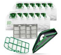 Kit Risparmio Compatibile Folletto VK220S - 12 Sacchetti, 12 Profumi, 1 Griglie Motore + 1 Sotto Spazzola | Ricambi Aspirapolvere Compatibili, Accessori Pulizia Completa