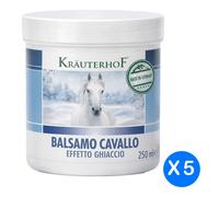 Kit Risparmio con 5 barattoli da 250 ml di Balsamo Cavallo Blu Effetto Ghiaccio