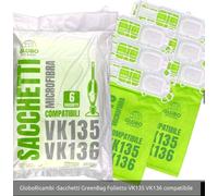 KIT RISPARMIO SACCHETTI + 6 PROFUMI +2 FILTRI GRANDE CAPIENZA GREEN BAG