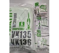 KIT RISPARMIO SACCHETTI PER FOLLETTO ASPIRAPOLVERE MODELLI VK 135 /136