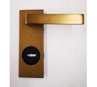 KIT RIVA SECUREMME PLACCA+MANIGLIA A FORMA QUADRA IN ALLUMINIO BRONZATO F4 SINGOLA PER PORTA BLINDATA Q8 FORO DOPPIA MAPPA PZ 1