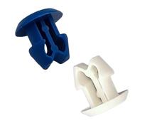 Kit Rivetti Porta Targa in Nylon (Plastica), Facili da Montare, per Fissaggi Targhe, Dimensione Standard, Auto, Moto, Furgone - Blu e Bianco - 200 pezzi - Plastic Hardware Store