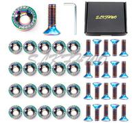 Kit rondelle parafango M6 da 20 pezzi in alluminio CNC viola(Screw Washer PVD Colorful)