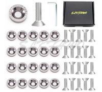 Kit rondelle parafango M6 da 20 pezzi in alluminio CNC viola(Titanium gray)