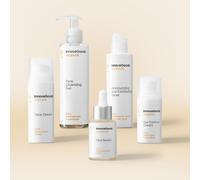 InnovaGoods® Set skincare, x1 crema idratante per il viso, x1 contorno occhi, x1 siero per il viso, x1 gel detergente per il viso, x1 tonico per il viso, ingredienti naturali, idrata, illumina. tutti