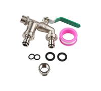 Kit Rubinetto Giardino Doppio Collegamento per Esigenze Irrigatorie Interne ed E