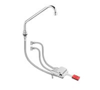 Kit rubinetto miscelatore professionale a pedale pavimento cucina ristorante alb