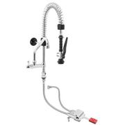 Kit rubinetto miscelatore professionale a pedale pavimento cucina ristorante alb