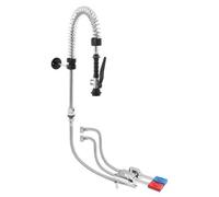 Kit rubinetto miscelatore professionale doppio pedale pavimento cucina ristorant