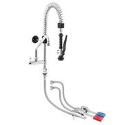 Kit rubinetto miscelatore professionale doppio pedale pavimento cucina ristorant