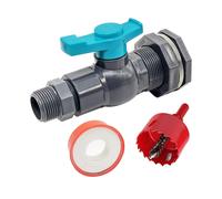 Kit rubinetto per barile di pioggia con sega a tazza e paratia in PVC