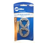 Kit rulli di guida 2 rulli scanalati a V 0,045