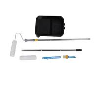 Kit rullo di vernice Rullo di pittura in acciaio inossidabile con asta di prolunga, Rulli di vernice con telaio, Forniture di pittura per dipingere pareti