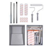 Kit rullo per pittura ROLLINGDOG con asta di prolunga - Rullo per pittura da 9 pollici con vassoio, mini rulli da 4 pollici, asta di prolunga in