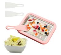 Kit rullo per yogurt - Ice Cream Making Tray with Spatulas | DIY Dessert Accessory Caratteristiche: Quick Freeze and Easy Rolling Tools for Home, Parties, Family Fun, Outdoor Meals
