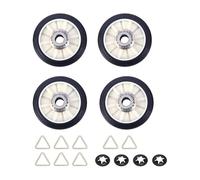 Kit rullo tamburo di ricambio A01V da 4 pezzi 349241T, compatibile con Whirlpool, compatibile con Kenmore, modelli 3397590 AP3098345 349241 Parti asciugatrice