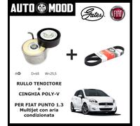 KIT RULLO TENDICINGHIA CINGHIA SERVIZI POLY-V PER FIAT GRANDE PUNTO 1.3 MULTIJET