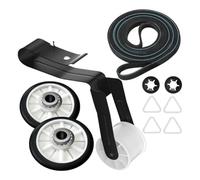 Kit rullo tendicinghia e cinghia per asciugatrice 4392065 341241 compatibile con più modelli, set di manutenzione di ricambio, nero