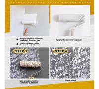 Kit Rullo Vernice Spugna Texturizzata 3 Pezzi 6 Pollici Modello Pennello per Par