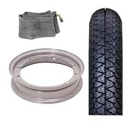 Kit Ruota Completa Gomma Camera Cerchio 3.50/10 350 10 Per Piaggio Vespa PX 125 150 200