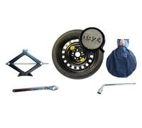 KIT RUOTINO DI SCORTA 16" 145/90R16 COMPATIBILE CON NISSAN QASHQAI, PER DACIA DUSTER, PER RENAULT CAPTUR da 2020 5 fori CON CRIC, CHIAVE E SACCA