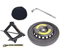 KIT RUOTINO DI SCORTA 16" COMPATIBILE CON TOYOTA YARIS (5 FORI), PER MAZDA 2 HYBRID CON CRIC, CHIAVE SACCA 125/70R16