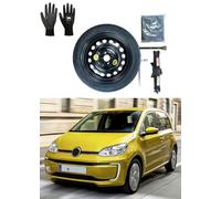 Kit Ruotino di Scorta 16" compatibile con Volkswagen UP con Cric, Chiave, Guanti e Sacca 125/80R16