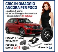 Kit Ruotino di Scorta BMW X5 G05 19” 5Fori Cric Chiave Guanti DOT2025