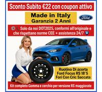 Kit Ruotino Di Scorta Ford Focus RS 18” 5Fori Con Cric Chiave Sacca DOT 2025