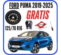 Kit Ruotino di Scorta Ford Puma 16” 5Fori Cric Guanti Cacciavite DOT2025