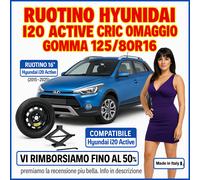 Kit Ruotino di Scorta Hyundai i20 Active 16" + Cric Omaggio ️ Made in