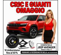 Kit Ruotino di Scorta Jeep Avenger 17" + Cric + Guanti Omaggio Compatibile